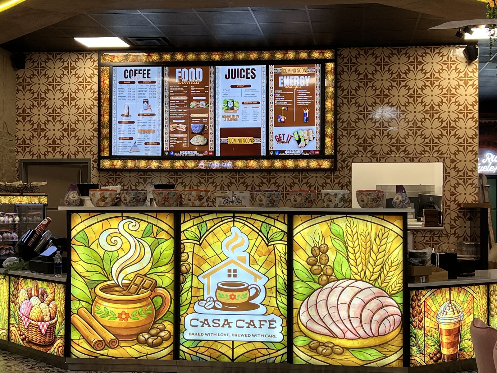 Stained-glass counter