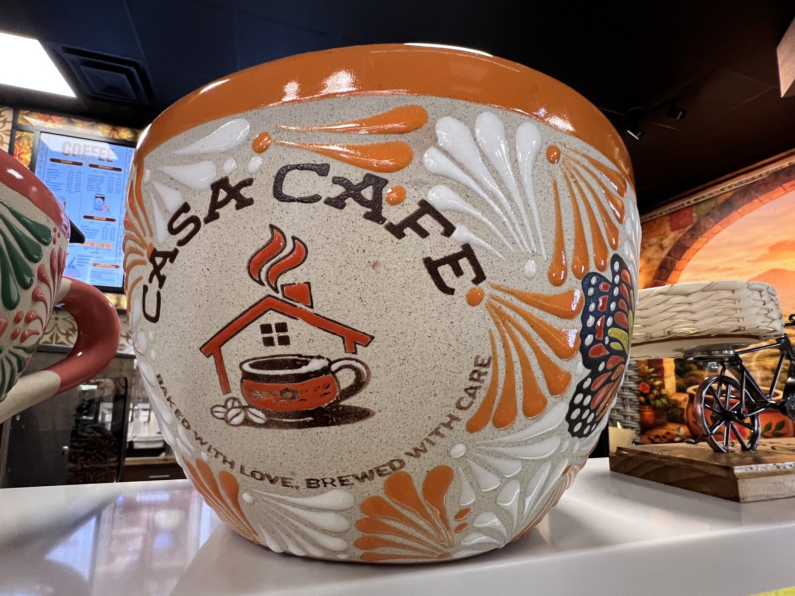 Hand-painted Casa Café talavera mug