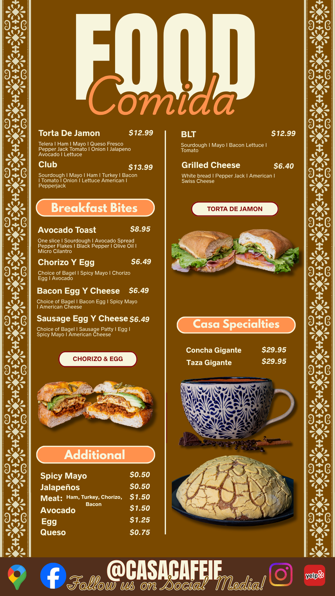 food menu poster